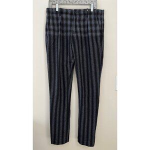 MYTHS PLAID DEGRADE WOOL DRESS PANTS 31